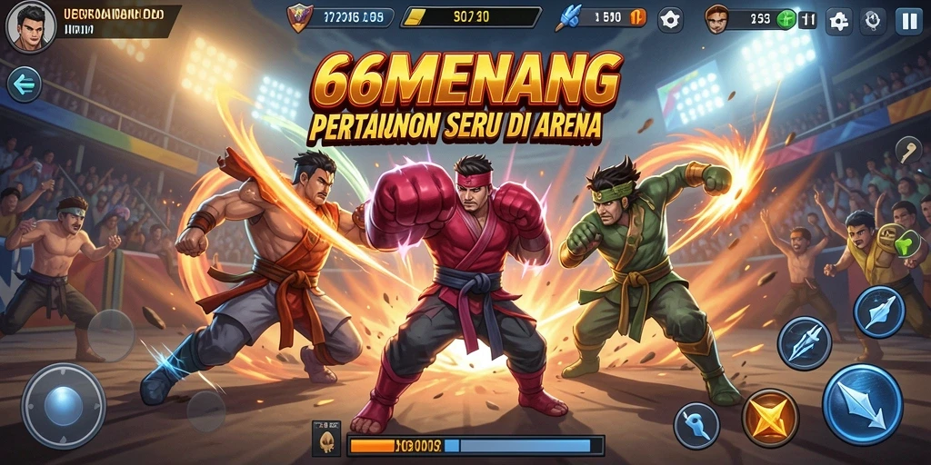 Gameplay Fighting yang seru dan mendebarkan di 66MENANG.