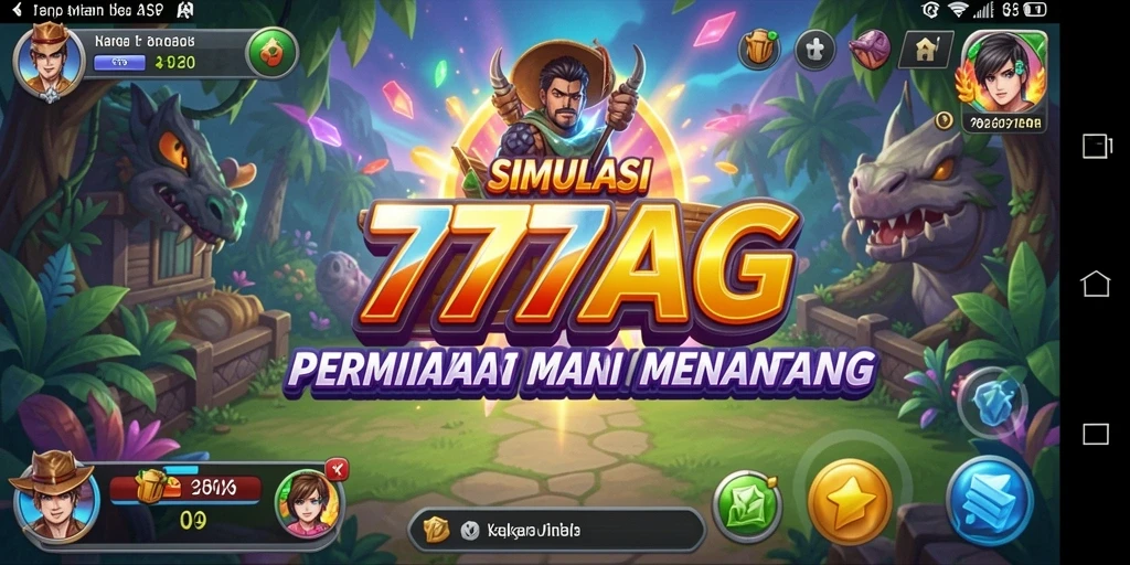 Tampilan gameplay 777AG yang menarik dalam lingkungan simulasi.