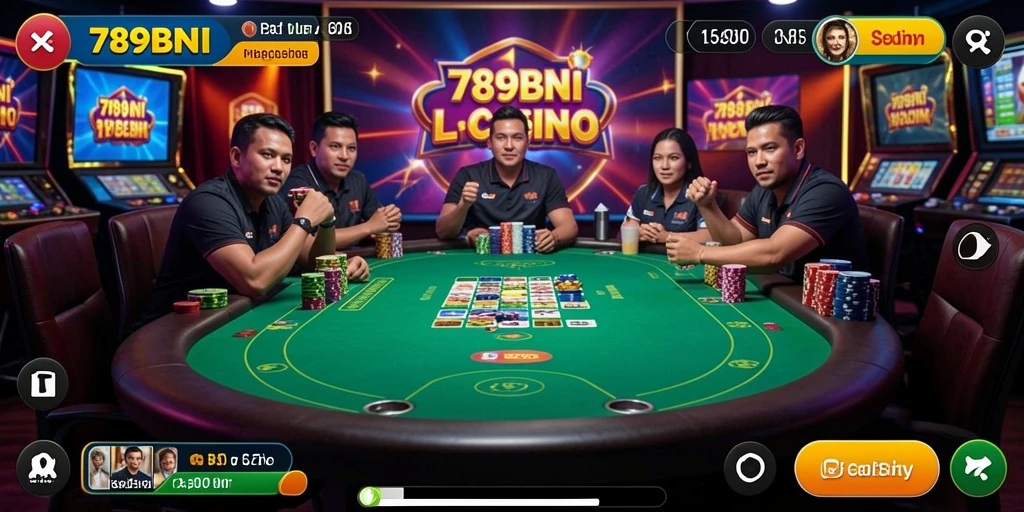 Tampilan gameplay Live Casino yang mendebarkan dan interaktif di 789BNI.