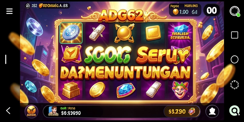 Tampilan gameplay ADG62 yang menarik dan penuh warna.