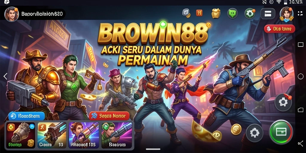 Screenshot BROWIN88 menampilkan momen aksi intens dalam pertempuran.