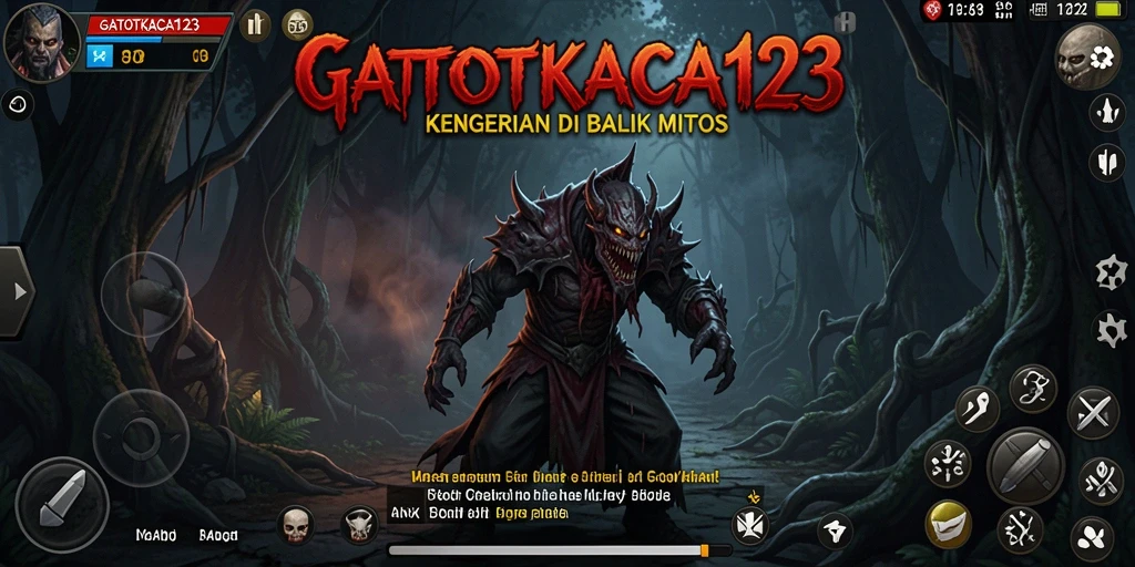 Screenshot GATOTKACA123 menampilkan suasana mencekam saat menjelajahi tempat angker.
