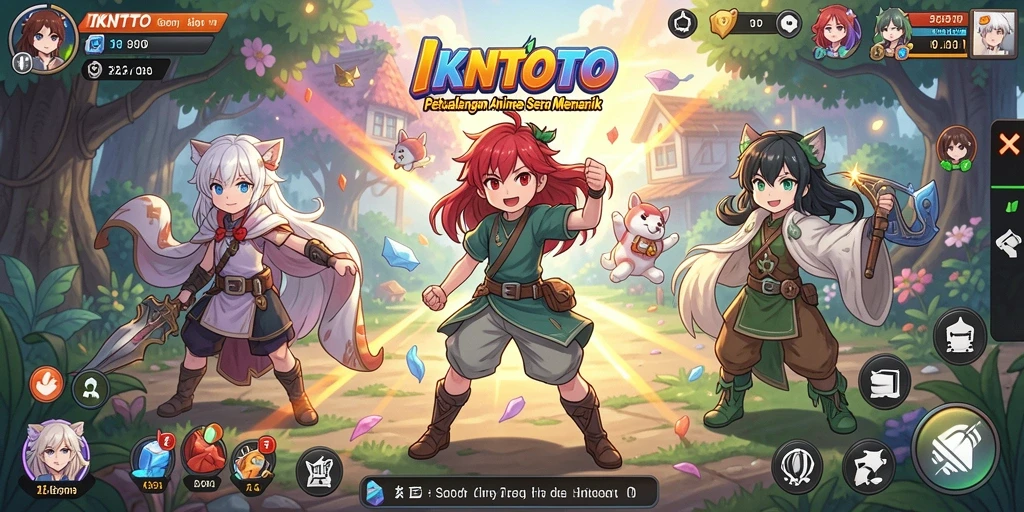 Tampilan gameplay penuh aksi dari game Anime IKNTOTO.