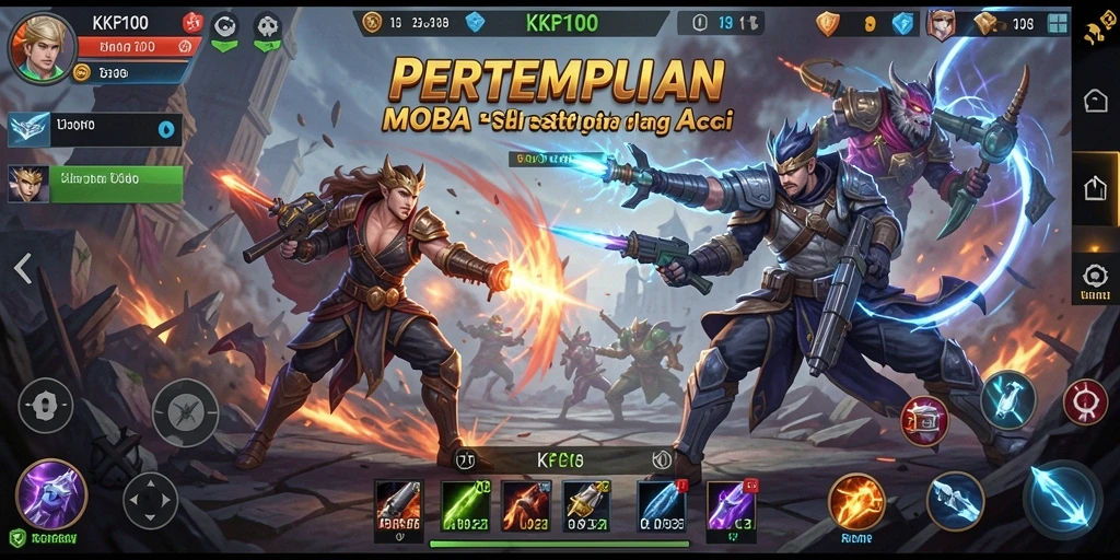 Tampilan gameplay KPK100 yang penuh aksi dan strategi.