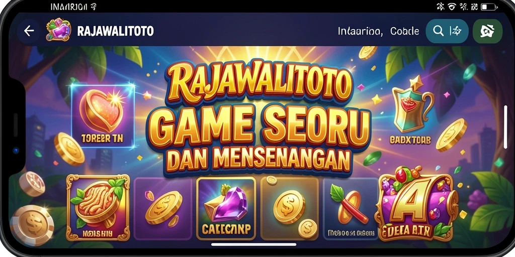Screenshot gameplay RAJAWALITOTO yang menampilkan mesin slot dengan grafik menarik.