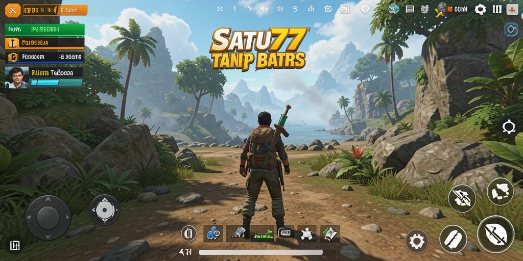 Tangkapan layar dari gameplay SATU77 menampilkan kebebasan eksplorasi di dunia terbuka.