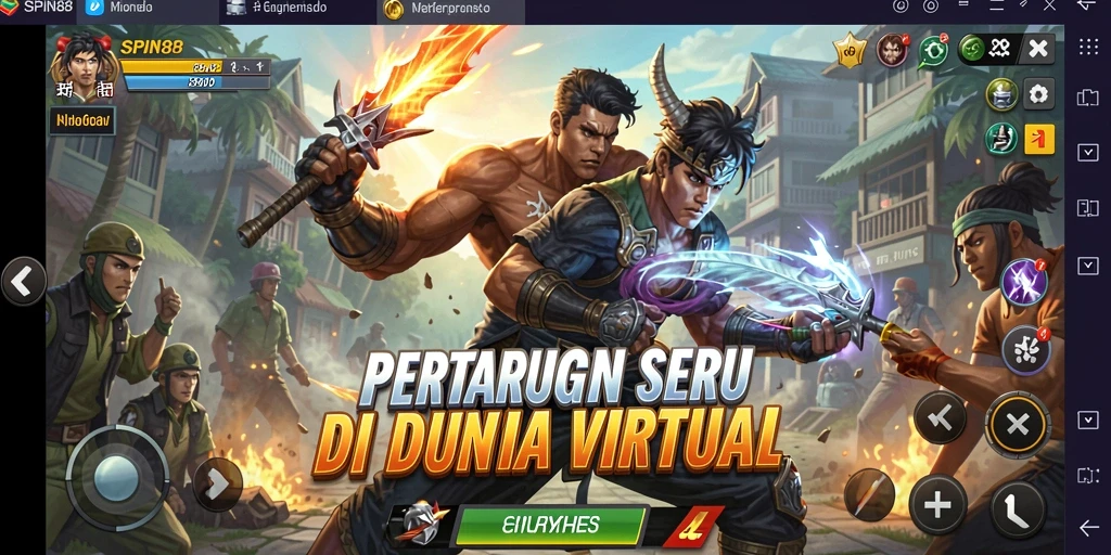 Tampilan screenshot gameplay SPIN88 dengan aksi pertarungan yang intens.