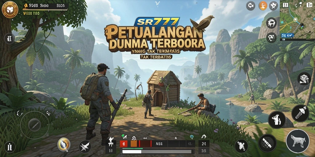 Tampilan gameplay SR777 dalam dunia terbuka yang luas.