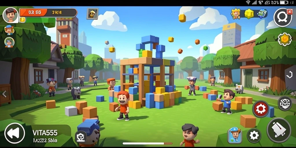 Tampilan gameplay VITA555 yang menantang dan penuh warna.
