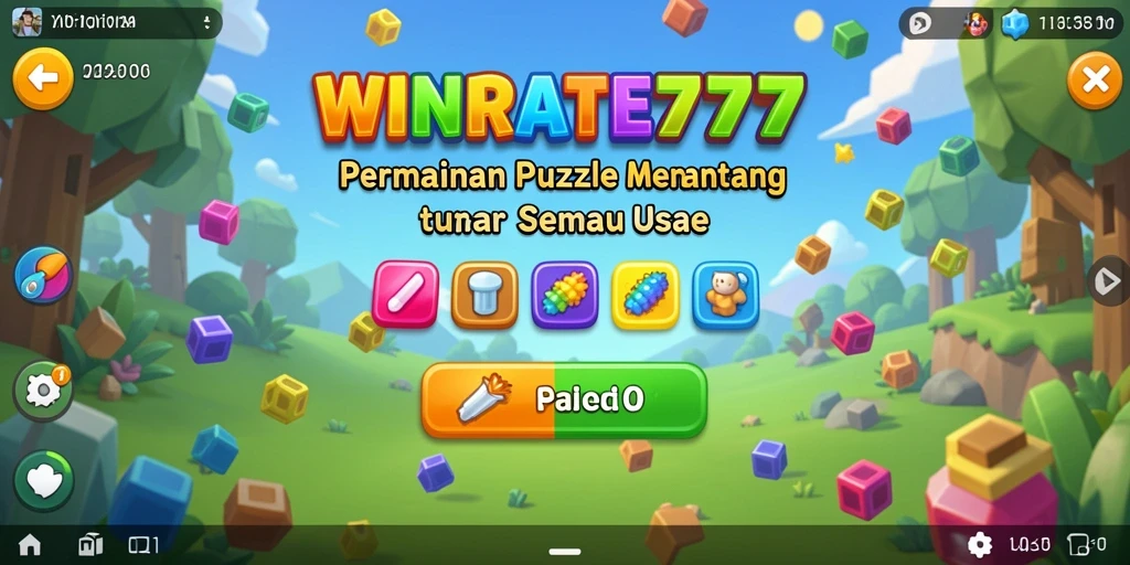Tampilan gameplay WINRATE777 yang menantang dan penuh warna.